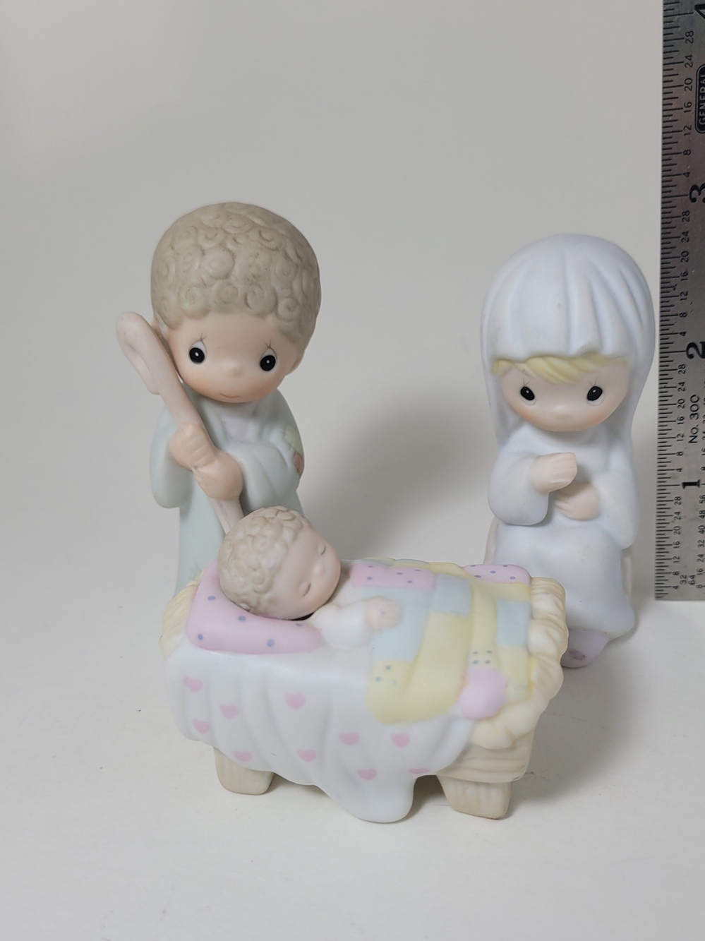 Precious Moments Porcelain Nativity Set Mary Joseph Jesus 1982 MPN 142743
